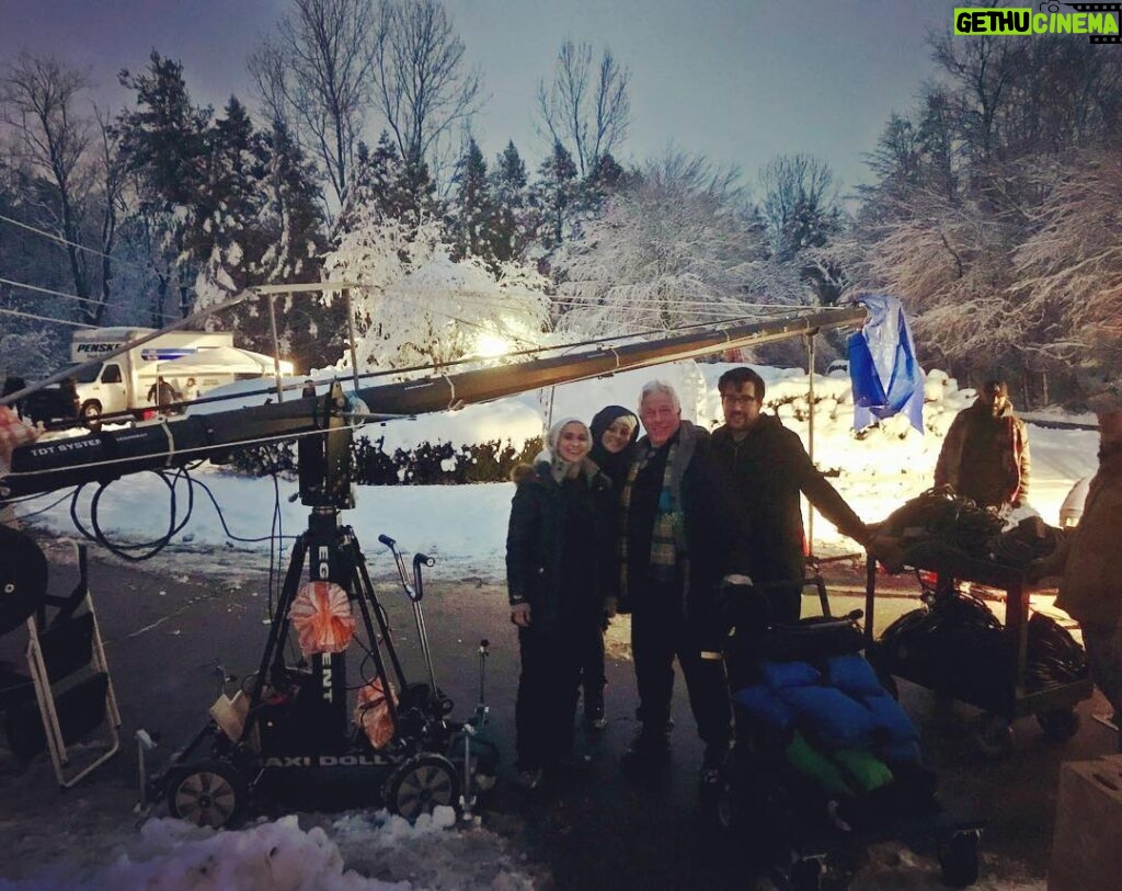 Halyna Hutchins Instagram - Getting ready to shoot our night exterior dream sequence in a frozen wonderland. #michigan #filmfamily #feature #bts #jib #frozen #onlocation #shootinginthesnow #cinematography #cinematographer #arri #quasarscience #offhollywoodfilms Kalamazoo, Michigan