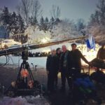 Halyna Hutchins Instagram – Getting ready to shoot our night exterior dream sequence in a frozen wonderland. #michigan #filmfamily #feature #bts #jib #frozen #onlocation #shootinginthesnow #cinematography #cinematographer #arri #quasarscience #offhollywoodfilms Kalamazoo, Michigan