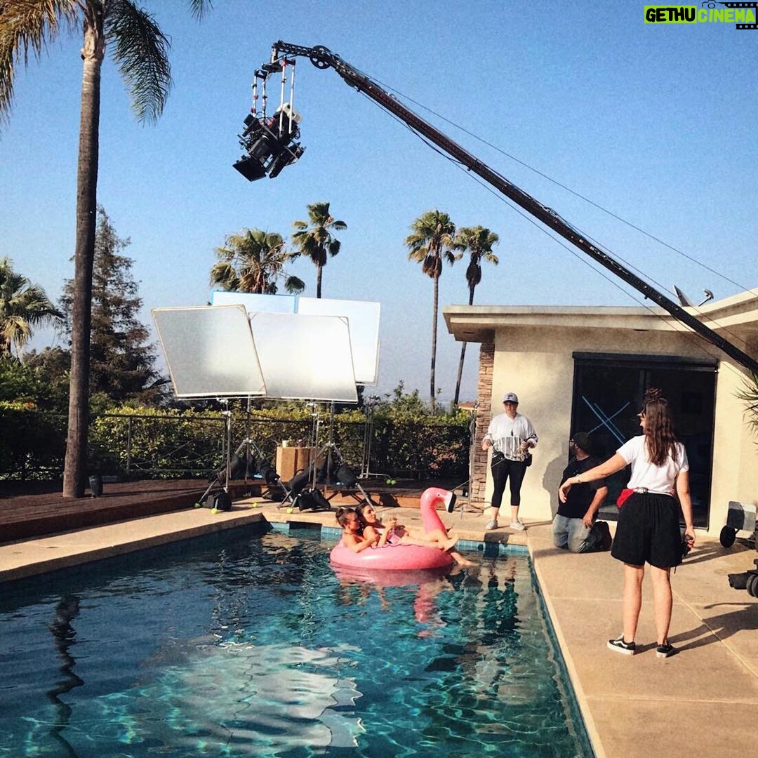Halyna Hutchins Instagram - RepostBy @april_kelley: "@exit6filmfest asked me to write about my experience shooting our short film out in LA, but who am I kidding, this is just a soppy love letter to all the talented beauts who made it happen. LINK IN BIO! Yep. It was as awful & hellish as it looks ⚡️⚡️" (via #InstaRepost @AppsKottage) #arri #alexamini #anamorphic #jib #pool #calilife #onset
