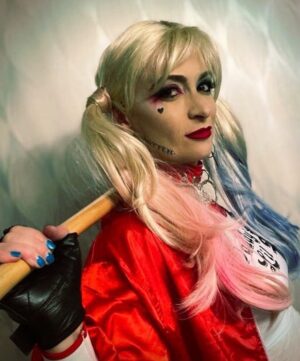 Halyna Hutchins Instagram - in character  HMU - @mazenapuksto  #halloween #halloweencostume #character #harleyquinn