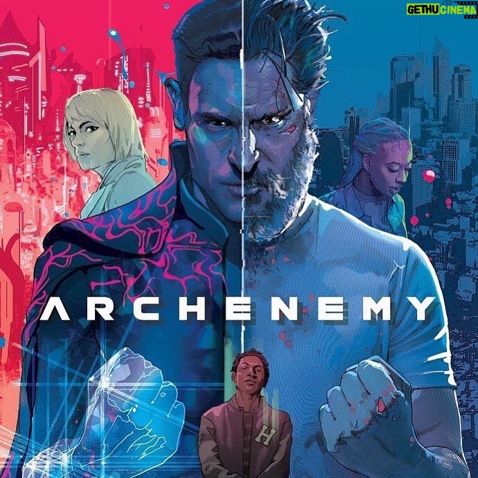 Halyna Hutchins Instagram - ❤️ARCHENEMY poster by Christian Ward! It was great shooting this movie with such amazing people! #archenemy #superhero #actionfilm #spectrevision