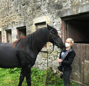 Halyna Hutchins Instagram - Our beautiful picture horse Finley  #onset #onlocation #ireland #filmingwithanimals