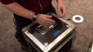 Halyna Hutchins Instagram - Getting ready to shoot with our “old lady” Arriflex 765. We got the ballroom in our hotel for all the gear.  #arriflex #arriflex765 #65mmfilm #largeformat #kodak #shootfilm #celluloid #film #filmisnotdead #cameragear #cinematography #dp