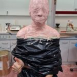 Hanna van Vliet Instagram - Another day at the office (pretty much a nightmare) bald cap in the making. @mimicfxstudio Nose Breathe