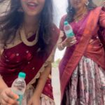 Harika Narayan Instagram - Just two girls having fun.! 🥂 With the cutest @harika_narayan ❤️🙌🏼 My outfit : @kowshiki_couture ☺️