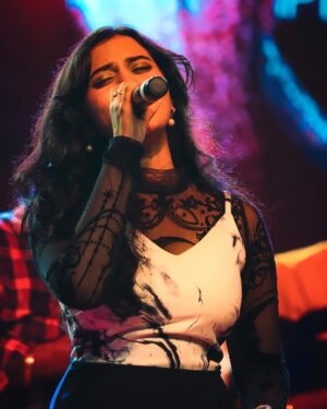 Haripriya Instagram - 🧿This year I get to share the stage with my idols💫Grateful for all the moments. Thank you god 🤍thanks to all the Music directors and artists for believing in me✨
.
.
#Haripriya #haripriyasinger 
#2023 #grateful #peace #love