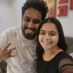 Haripriya Isai Instagram - I always wanted a little brother .. to mock.. to play.. to advice and to tease... you are my manifestation not only as a thambi but also as a mapillai.. take care of my angel @janani_pradeep .. have a great life ahead together.. Happyyyy birthday @eniyan_s .. #thambimapillai🥳🥳🥳🩷🩷