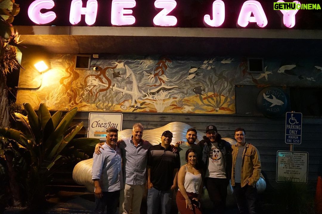 Harry-James Thornton Instagram - 25th birthday dinner @chezjay_sm Santa Monica, California