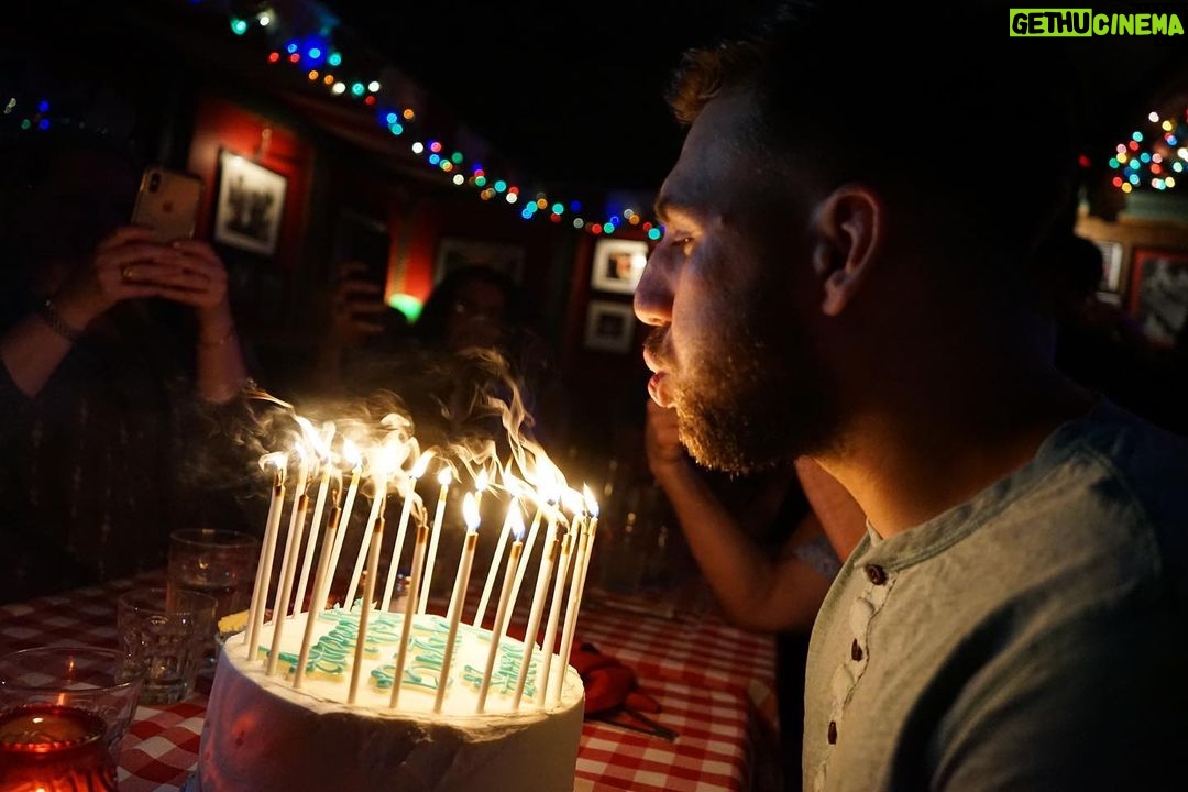Harry-James Thornton Instagram - 25th birthday dinner @chezjay_sm Santa Monica, California