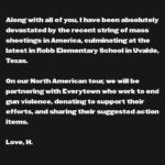 Harry Styles Instagram - End gun violence.