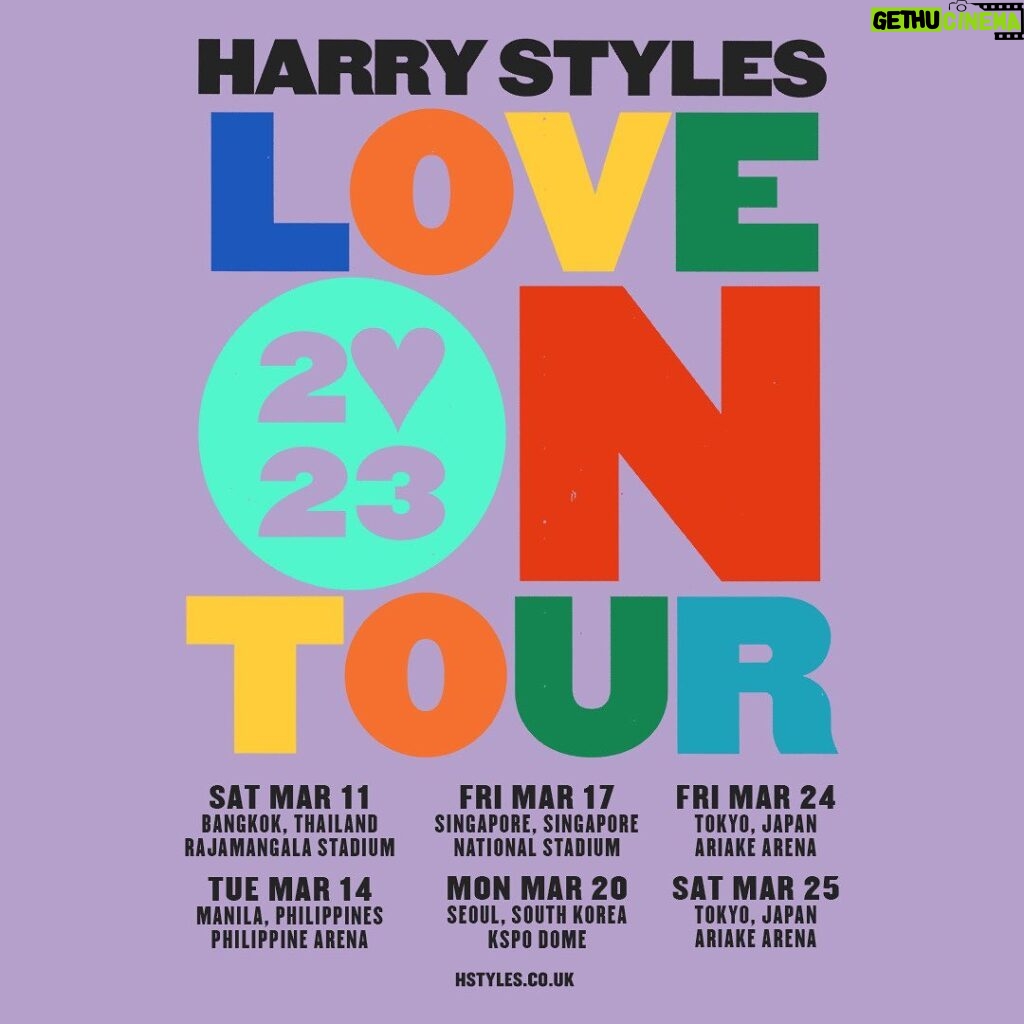 Harry Styles Instagram - Love On Tour. Asia 2023.