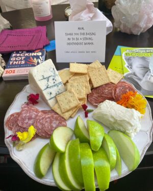 Heather Locklear Instagram - My beautiful girl, made this board for us and is now cooking dinner. Love her beyond 😇