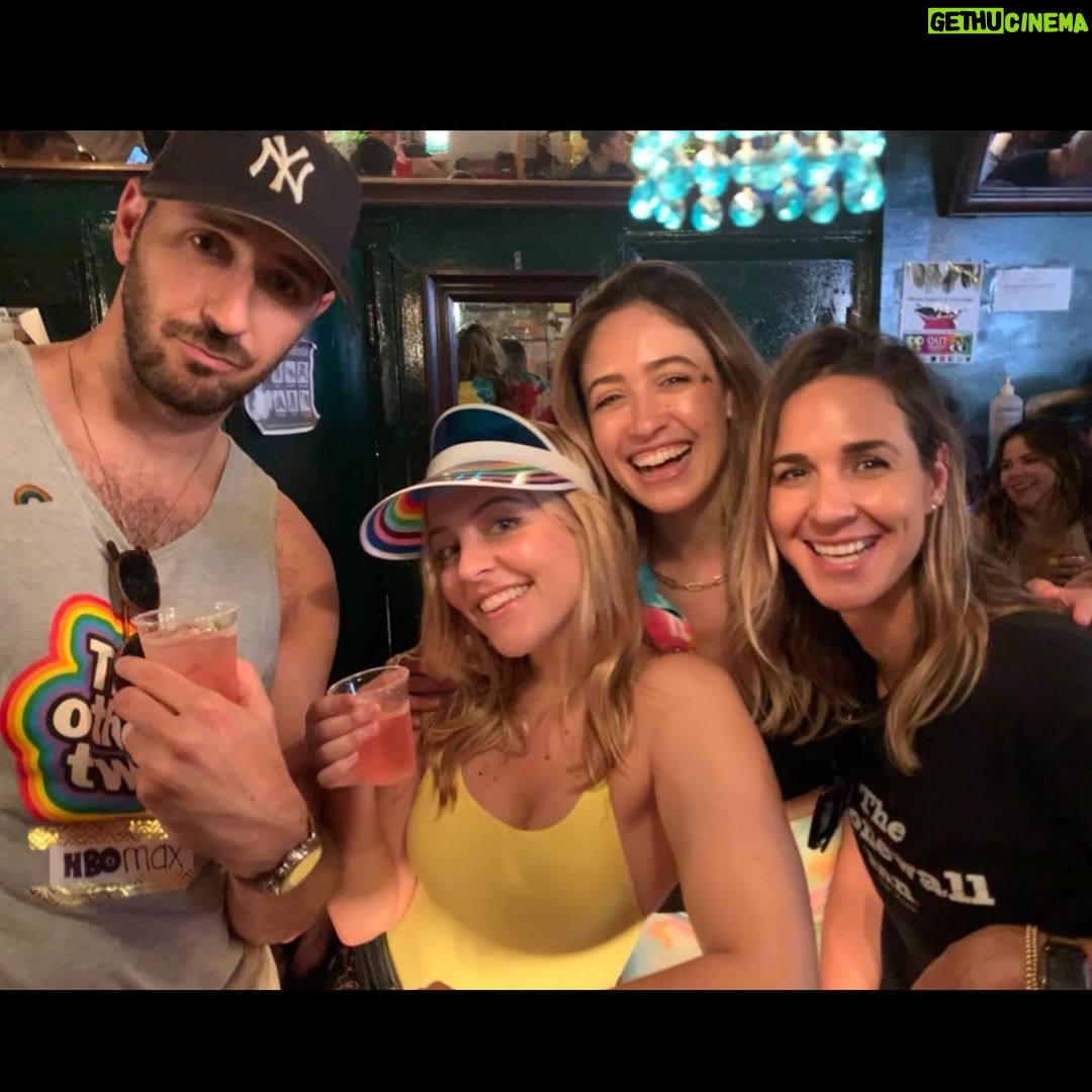 Heléne Yorke Instagram - We drank like we were 22, and are now dead and unable to tell the tale. From what I remember it was fun? What an explosion of joy to spend the day with 2 of our favs 🌈 Scroll for a tearful goodbye. I hope you ALL had a #happypride. Thank you @cubbyholebar for being simply the best 💞 Cubbyhole bar NYC