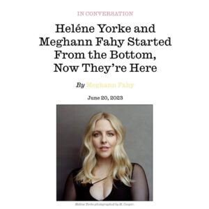 Heléne Yorke Instagram - My LONG ASS TIME buddy @meghannfahy interviewed me for @interviewmag and I just….love it so much. Link in my stories 💕
.
.
.
📸 @mcooper.studio
💋 @sarahstaines
💁🏼‍♀️ @xaviervelasquez
🖤 @sarahslutsky
📖 @interviewmag