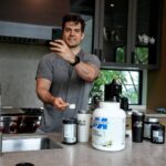 Henry Cavill Instagram – 10 points for anyone that can figure how I took this photo, and a further 10 bonus points for anyone that can figure out how I could possibly be putting all of these supplements into just two shakers…..
@MuscleTech