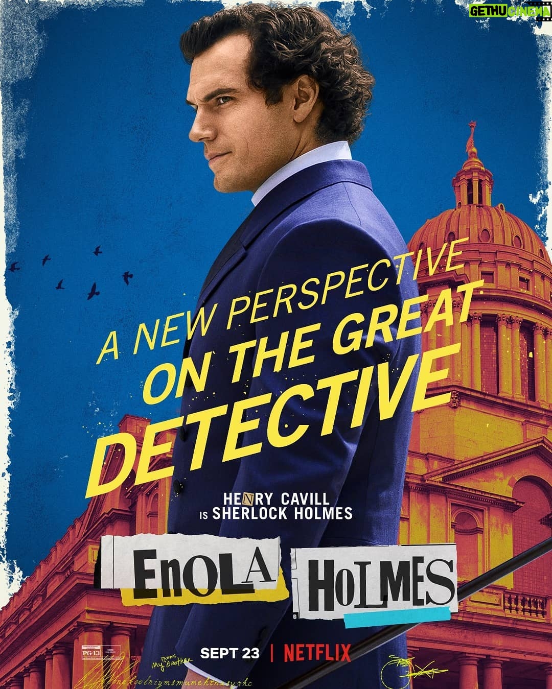 Henry Cavill Instagram - #EnolaHolmes #Sept23 @Netflix