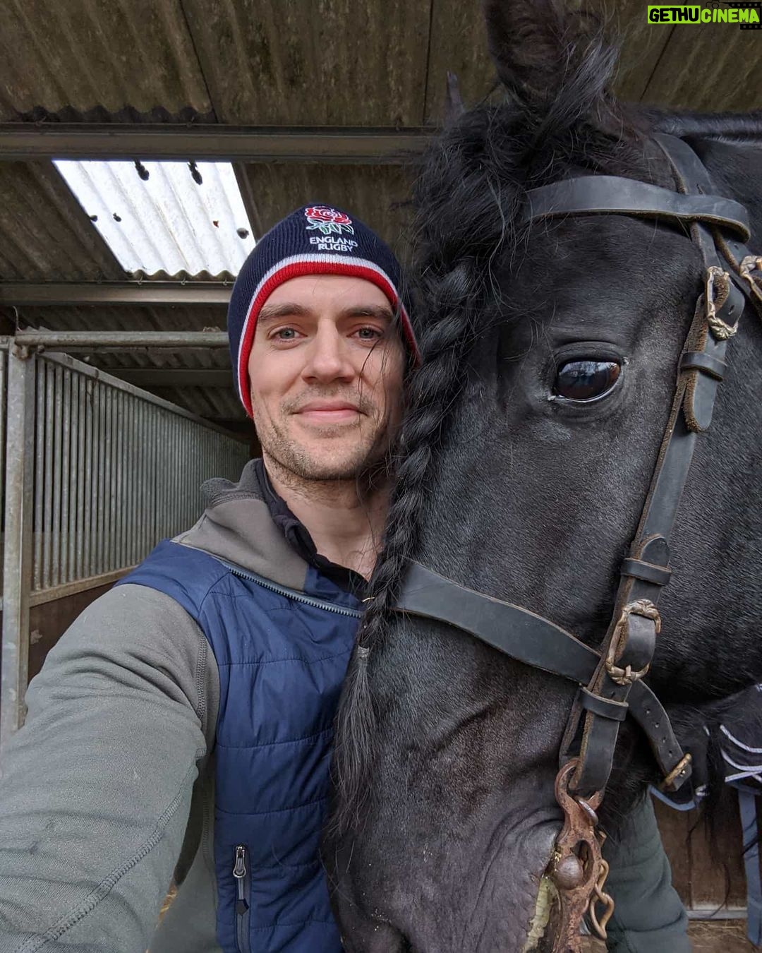 Henry Cavill Instagram - The mighty, the glorious, the powerful, and the kind, like a king of ancient myth....this is Hector. Hope you guys actually like horse content....because chances are, now that Zeus and Hector are here, you will be getting a lot π For me my riding training is all about riding different horses. Over the years Geralt has had many horses named Roach and each one has been different, just like real horses. Every horse has a different personality and way of interacting, way of moving, and feel to ride too. So training on different horses builds up that knowledge that Geralt would naturally have built up over the years. As far as becoming a "horseman" is concerned, I have many many years to go, but I am loving every step of the way. #Hector #Horses #Witcher2