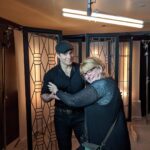 Henry Cavill Instagram - This is Ailbhe Lemass, she has been the lady in charge of my face for quite a few years now. She even groomed The Kingstache! She also expects a dance every time she does my touch ups, as you can see. She's very demanding.... Jacqui Rathore, who you will meet later, did my hair.....as you can see, she's very good. Jeans by 7 for all mankind Shirt by John Varvatos The Belt, I got 900 years ago and never found one better. Don't know where it's from 🤷🏻‍♂️ #WitcherPressTour #TheWitcher #LA @AilbheLemass @RathoreJacqui #JohnVarvatos #7ForAllMankind