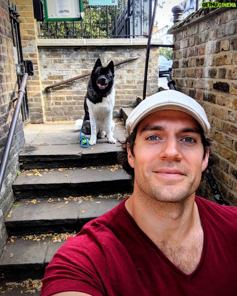 Henry Cavill Instagram - It's International Dog day today and Kal is the most international dog that I know!! We had a dog Day afternoon in the warm weather today. After a short walk of course. He's a little legend, my hound. I'm the luckiest man alive to have him in my life. #Kal #InternationalDogDay Edit: Total lie. HE had a dog Day afternoon, I went and worked my ass off(on?) In the gym and at my desk 💁🏻‍♂️. We're cool though, we have a good deal, he works the night shift with all the guard doggery stuff. He's amazing at LOOKING like he's sleeping, though. He even fake snores.