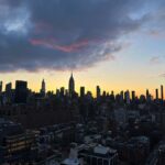 Hugh Jackman Instagram - Red sky at dawn over NYC. Shepherd’s warning. (Also, amazing!)