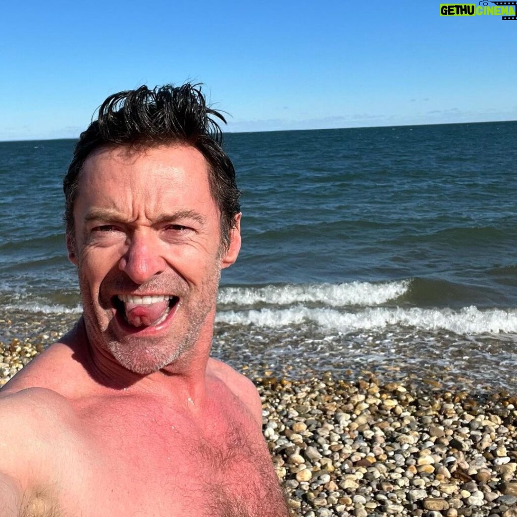 Hugh Jackman Instagram - Is it a polar bear plunge when the temp is 36 degrees? Either way I can tell you it felt absolutely freezing, yet completely amazing on my very sore Beth trained body.