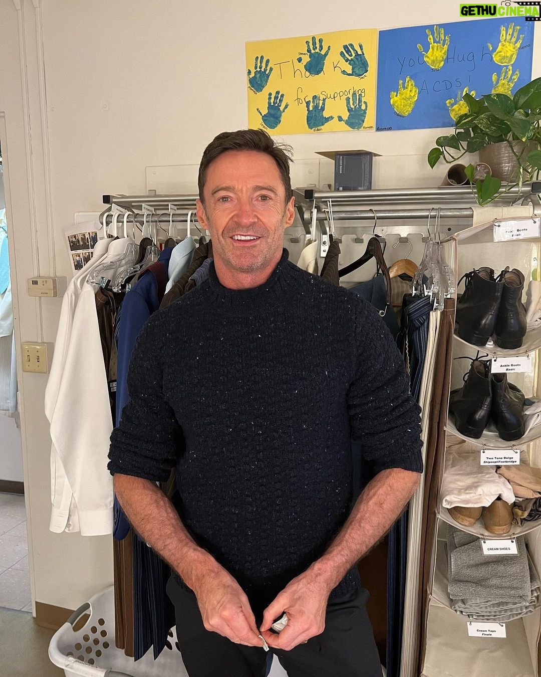 Hugh Jackman Instagram - My favorite sweater! A gift from the sensational Marie Mullen. @inis_meain