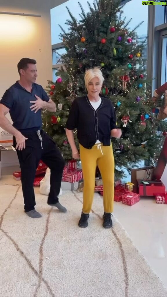 Hugh Jackman Instagram - Deb & I are dancing into the holidays! Thank you to Mishay and Pedro for the steps and patience.
