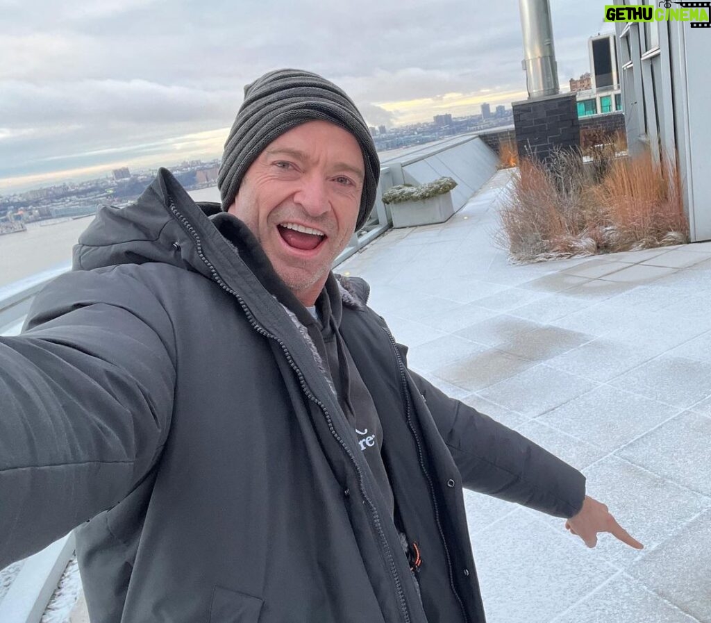 Hugh Jackman Instagram - This is our snow accumulation in NYC. Show me yours!?