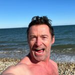 Hugh Jackman Instagram - Is it a polar bear plunge when the temp is 36 degrees? Either way I can tell you it felt absolutely freezing, yet completely amazing on my very sore Beth trained body.