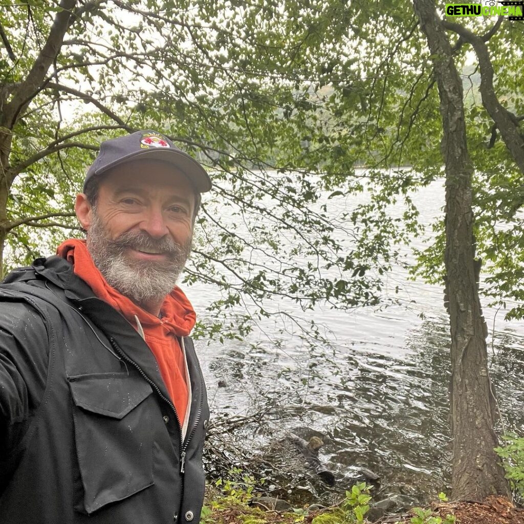 Hugh Jackman Instagram - Sunday morning walk in the rain … heaven (and muddy)!