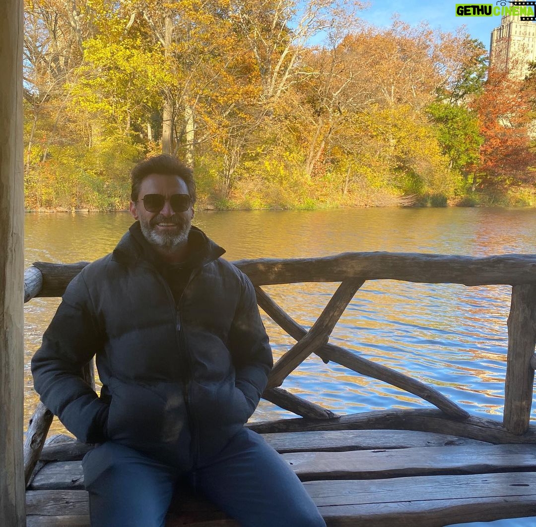 Hugh Jackman Instagram - Good morning from magical, sunny, crispy Central Park! Good morning.