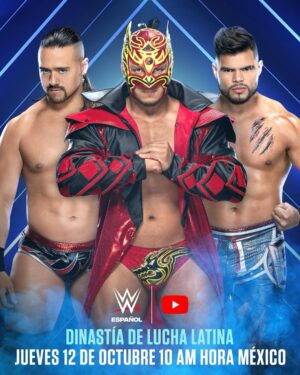 Humberto Solano Instagram - En conmemoración del #HispanicHeritageMonth, @marceloatwwe platica con tres superestrellas latinas de #WWE que cargan en sus hombros un legado en la lucha libre, @dragonlee95oficial de la Dinastía Muñoz y @humberto_wwe & @_garzajr de la Dinastía Garza 👊👥🇲🇽🔥

En vivo desde YouTube WWE Español este jueves 12 de octubre a las a las 10 AM 🇲🇽🇬🇹🇸🇻🇭🇳🇨🇷 - 11 AM 🇵🇪🇨🇴🇵🇦 - 1PM 🇨🇱🇦🇷🇧🇷