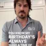 Ian Somerhalder Instagram – Thank you all the OCEAN of kind BIRTHDAYwishes. I am truly so grateful for each and every one of you. 

Thank you for your support of @brothersbondbourbon @commongroundfilm AND Nik and I’s exciting announcement coming tomorrow 😎