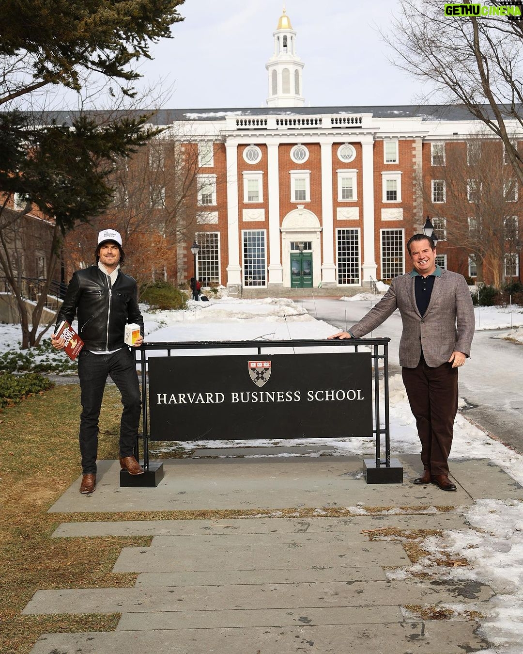 Ian Somerhalder - 1.2 Million Likes - @harvardhbs !!! What. an. Honor. How many people can say they got to speak to a room FULL of people who are future innovators, business owners and have the potential to change the world. Just WOW. I am GRATEFUL! I got to speak alongside our @absorb.more co-founders, Nate & Zeke, and also spend some time with with the legendary @mhiggins. The only thing missing was one and only @nikkireed
If you haven’t already, make sure to pre-order @absorb.more via the link in my bio!
P.S. swipe till the end to see how my acting skills came into play at Harvard 😂