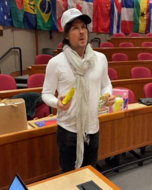 Ian Somerhalder Instagram - @harvardhbs !!! What. an. Honor.  How many people can say they got to speak to a room FULL of people who are future innovators, business owners and have the potential to change the world.  Just WOW.  I am GRATEFUL! I got to speak alongside our @absorb.more co-founders, Nate & Zeke, and also spend some time with with the legendary @mhiggins. The only thing missing was one and only @nikkireed 

If you haven’t already, make sure to pre-order @absorb.more via the link in my bio! 

P.S. swipe till the end to see how my acting skills came into play at Harvard 😂