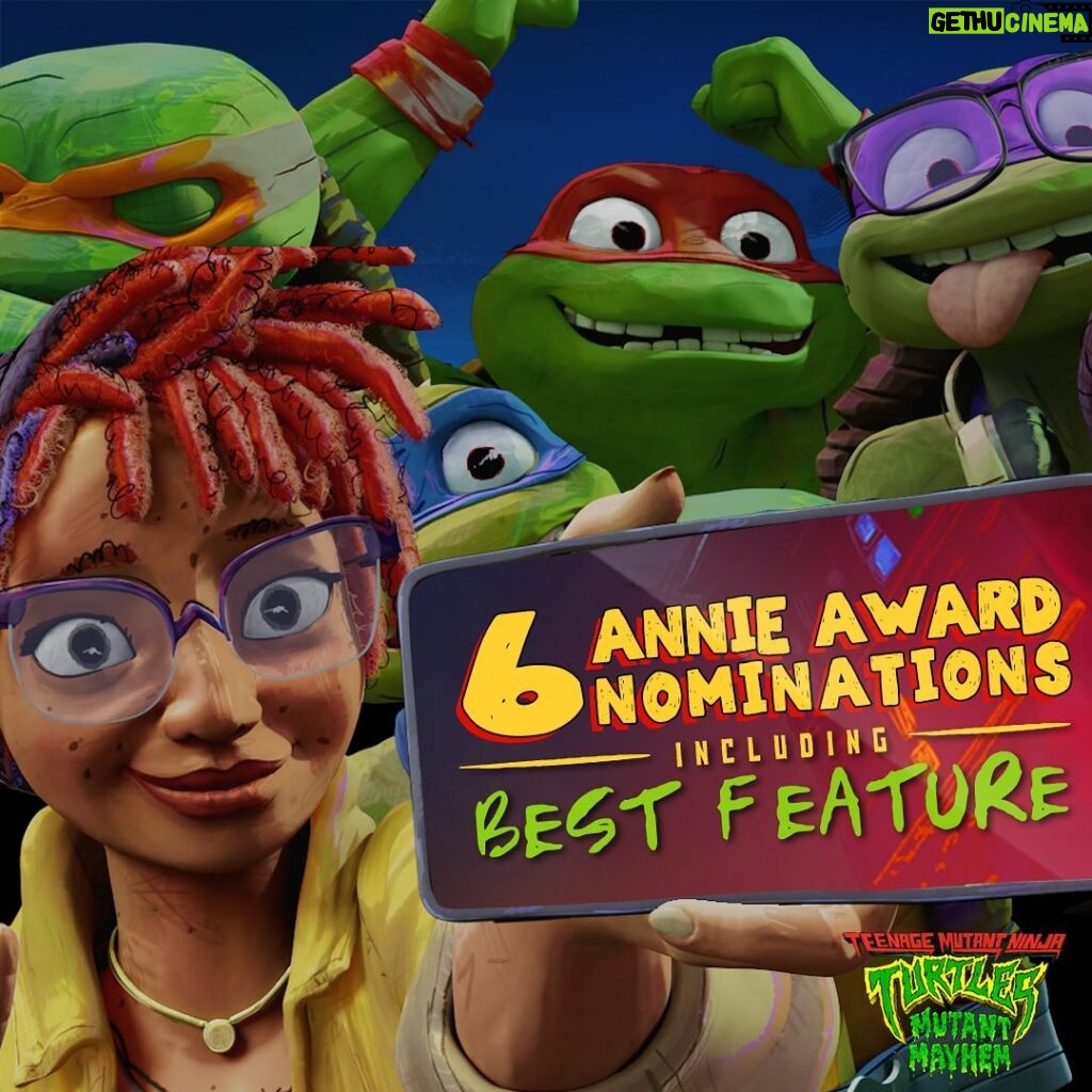 Ice Cube Instagram - Hell yeah — #TMNT #MutantMayhem is nominated for 6 #AnnieAwards including Best Feature, Best Direction, Best Music, Best Production Design, Best Writing and Best Editorial.