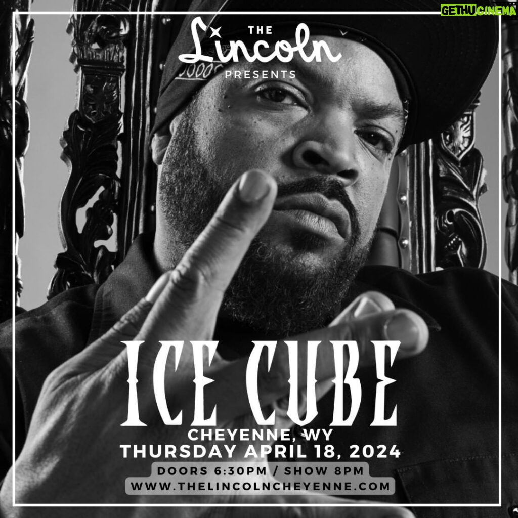 Ice Cube Instagram - Cheyenne, your homie Ice Cube is there in April. Come and catch the pyroclastic flow—icecube.com/tour (link in bio).