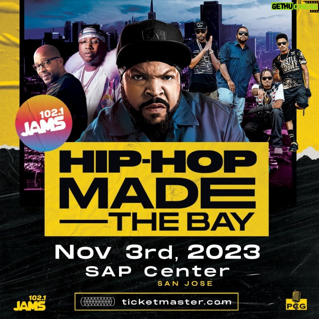 Ice Cube Instagram - San Jose, be ready this Friday. It’s gonna be nothing but California love with me and the homies in the Yay Area. Don’t trip, snatch them tickets up—icecube.com/tour (link in bio).