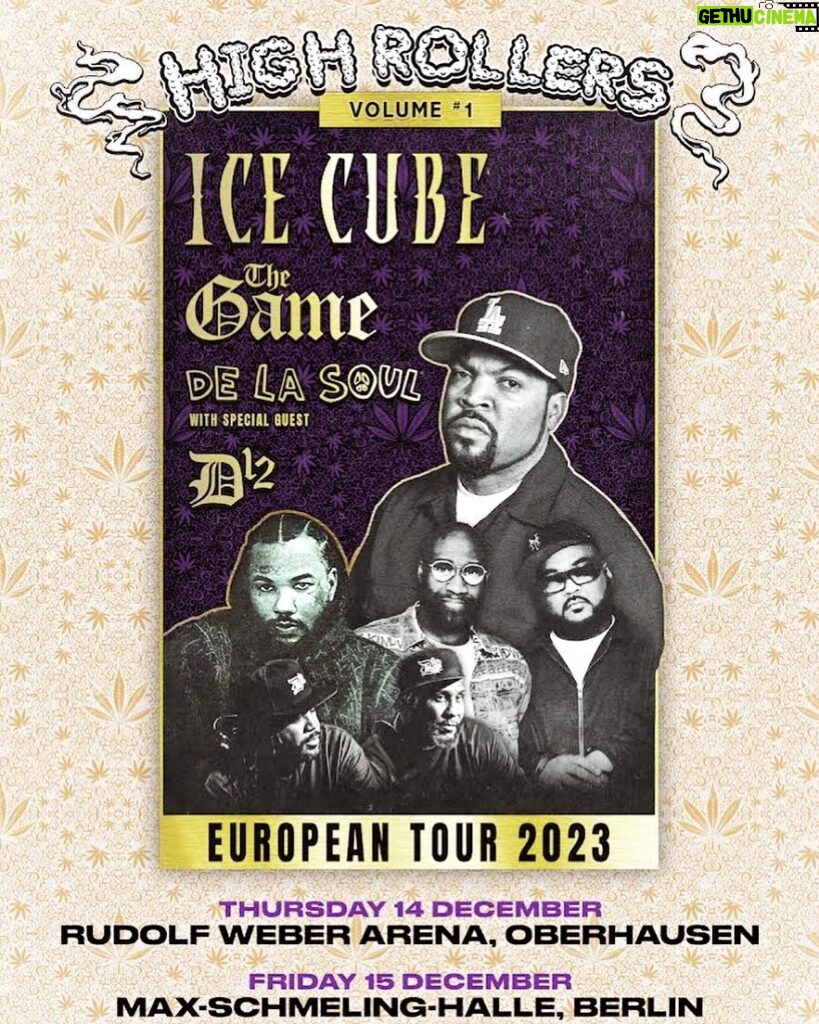 Ice Cube Instagram - You see it. I’m bringing some of the hip hop greats with me to Germany on 12/14 and 12/15. Fall through for over 30 years of hits—icecube.com/tour (link in bio).