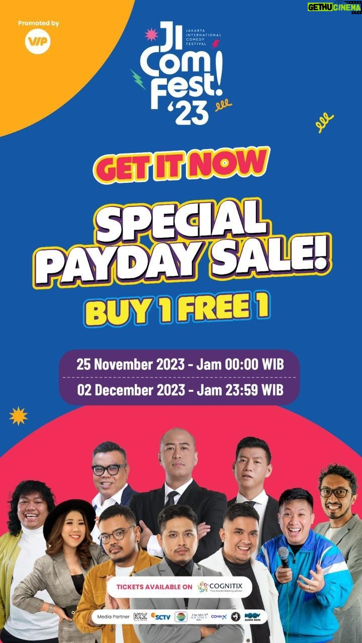 Indra Yudhistira - 793 Likes - Helloww....Jakarta International Comedy Festival (Jicomfest) kembali digelar tgl 15-16 Desember 2023 di Tennis Indoor Senayan. Yuk beli tiketnya, mumpung lagi ada special payday sale buy 1 Free 1. Jangan sampai kehabisan. Beli tiketnya di Cognitix 😁😁😁😁😁😁