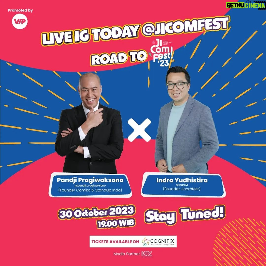 Indra Yudhistira - 240 Likes - Exclusive Live Instagram bareng
Founder JICOMFEST X Founder StandupIndo yang akan pulang kampung dengan teman-teman New York!
Mau nitip pertanyaan?
Silakan komen di bawah
Kalau kamu nitip pertanyaan, MinJi nitip ke kamu jangan lupa beli tiket JICOMFEST š¤©