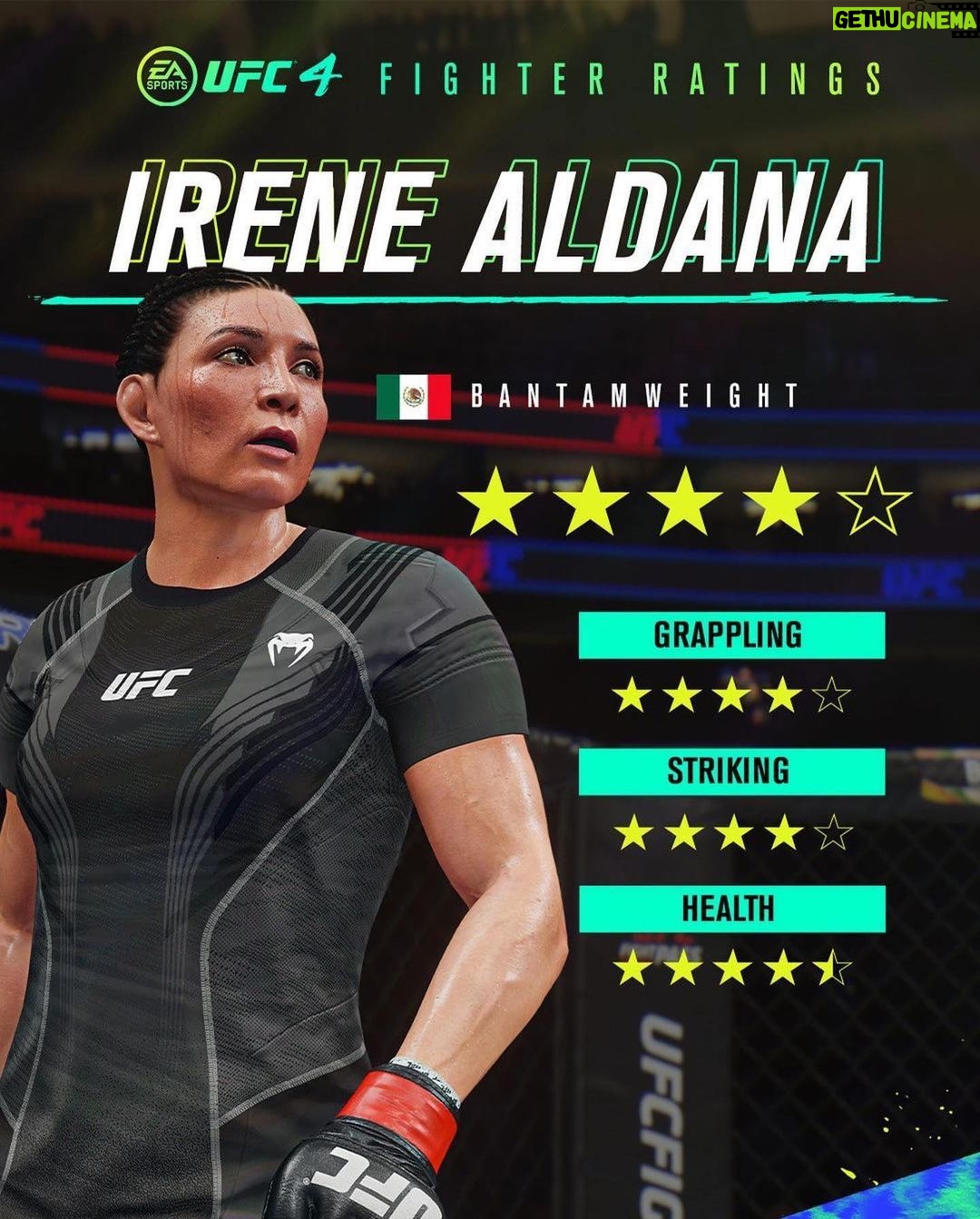 Irene Aldana - 11.2K Likes - Holaaaaaaa ! 🎮😼🇲🇽
#Repost @easportsufc
・・・
🚨 FIGHTER DROP 🚨
Welcome to #UFC4 @amandaufcribas @irene.aldana and @manonfiorot_mma
Click the link in bio to fight now 👊