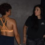 Irene Aldana Instagram - Comadreando con la @paulina.vargaz .. mientras hacemos pantorrilla… Nuestro tema principal suele ser el queso🧀🫶🏼… #pau #lobomma #gym #team #teammate #mexico #ufc289 #workout #mmalife Lobo Gym Mma