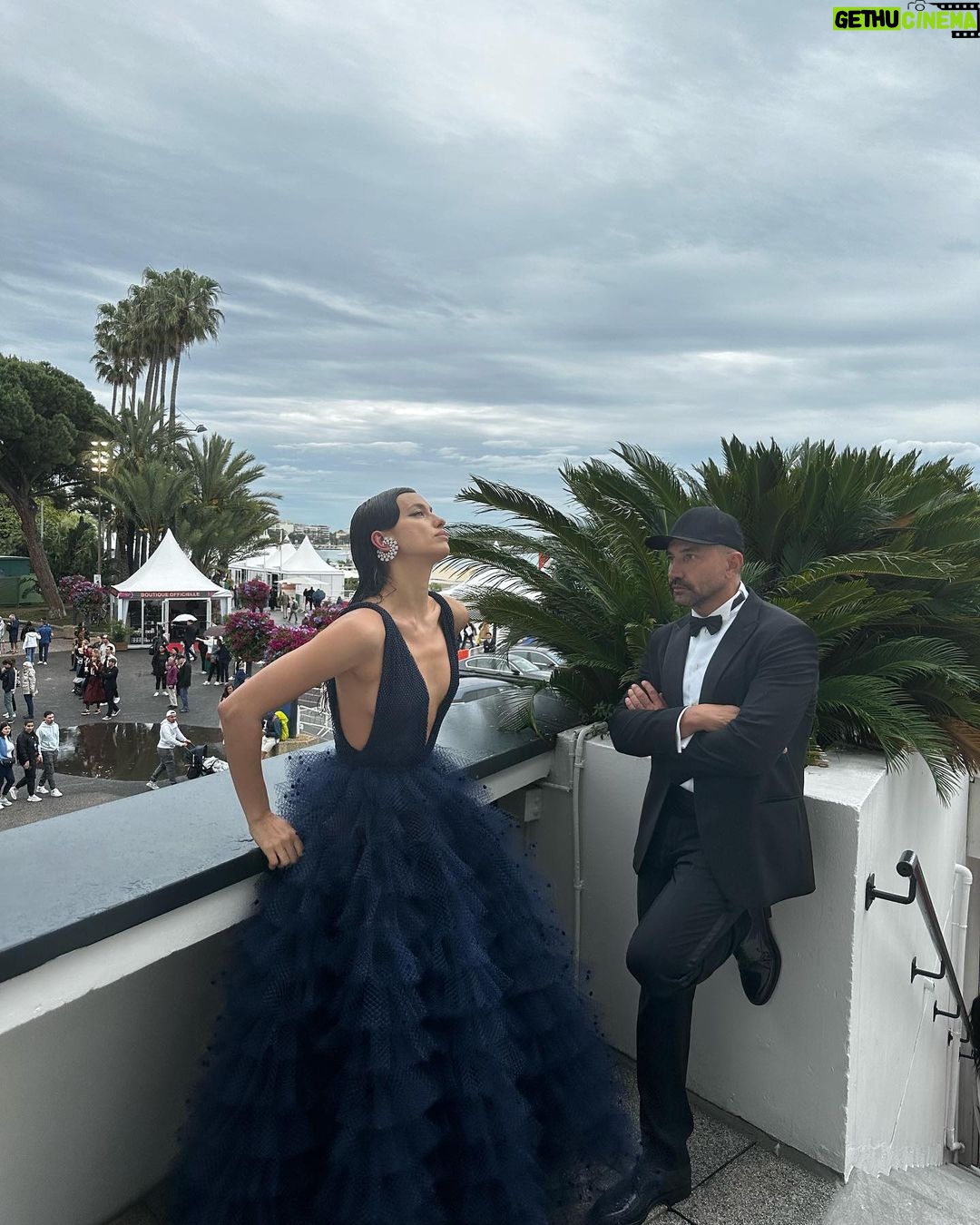 Irina Shayk Instagram - Last nite in Cannes @giorgioarmani 💙 @messikajewelry with my 🔥 @riccardotisci17 🖤