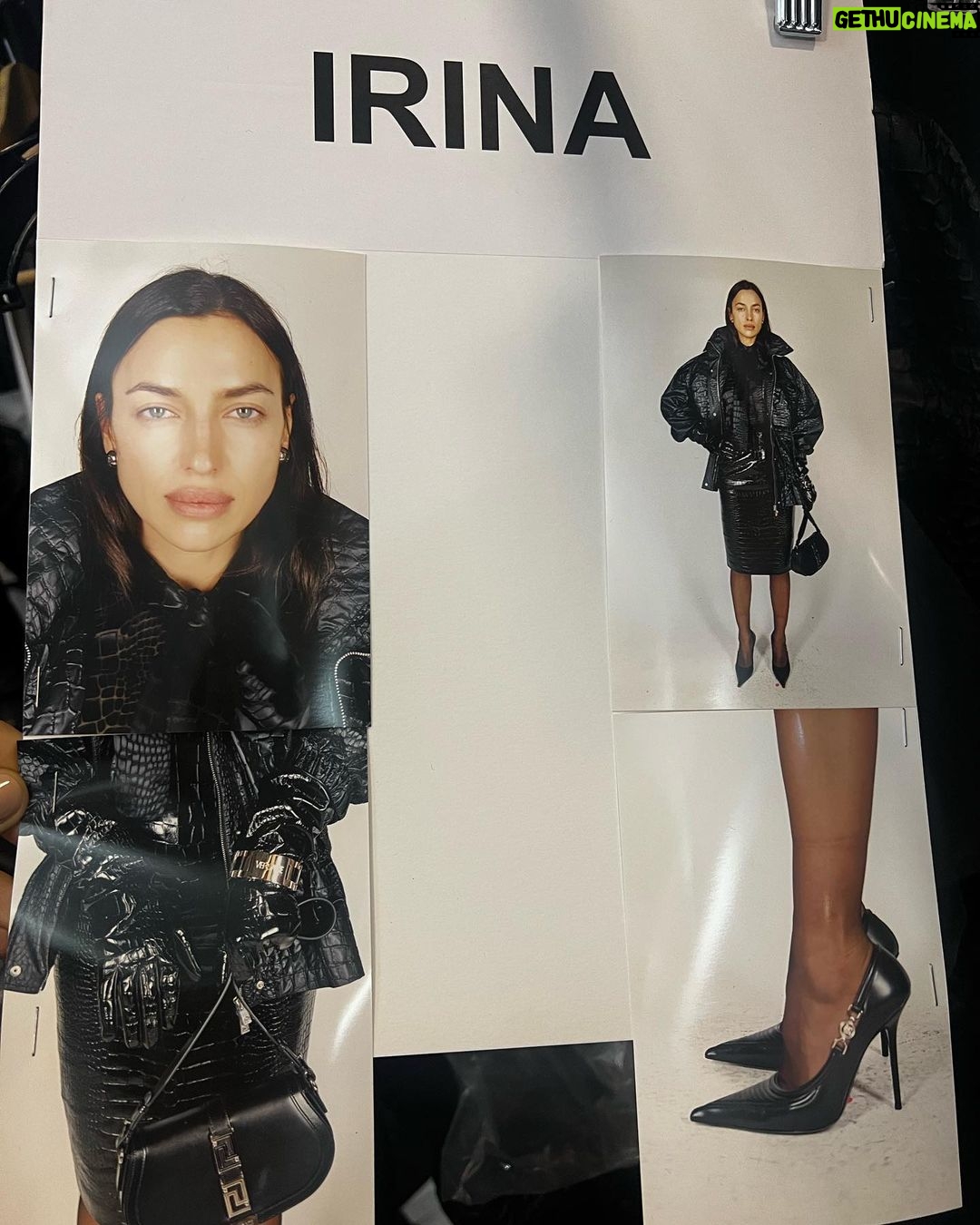 Irina Shayk Instagram - 🖤VERSACEEEEEEEE🖤 @donatella_versace felt powerful @versace … @piergiorgio @kjeldgaard1 @patmcgrathreal @guidopalau