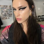 Irina Shayk Instagram - 🖤VERSACEEEEEEEE🖤 @donatella_versace felt powerful @versace … @piergiorgio @kjeldgaard1 @patmcgrathreal @guidopalau