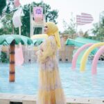 Irish Bella Instagram – Alhamdulillah sesuai permintaan Air Rumi mau birthday party di waterpark biar bisa main dan berenang bersama teman-temannya 🩵 

Pastinya terima kasih banyak untuk .. 

Venue by @tropikana.waterpark & @theparadiso_ 
Decor by @lepartyquarter 
Rent kids Chair by @emily_toysrental 
Doorprize by @terekece.hobby  @bib.anak