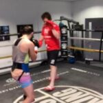 Isaac Lowe Instagram – #coolingdown  #sparring slowly building #2023 🫵🏻💪🏻👌👊