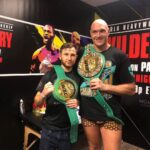 Isaac Lowe Instagram - Happy 35th birthday to the heavyweight champ of the world 🌎 @tysonfury have good one bro in camp I have. A cake 🎂 for u and a pint 🍺 😂 💙💙