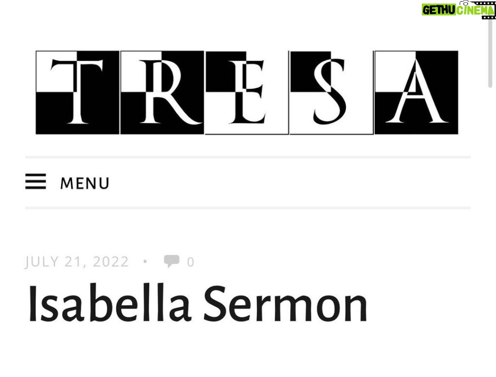 Isabella Sermon Instagram - Thanks a lot to @tresamag for having me Link to the full article is in my bio now!